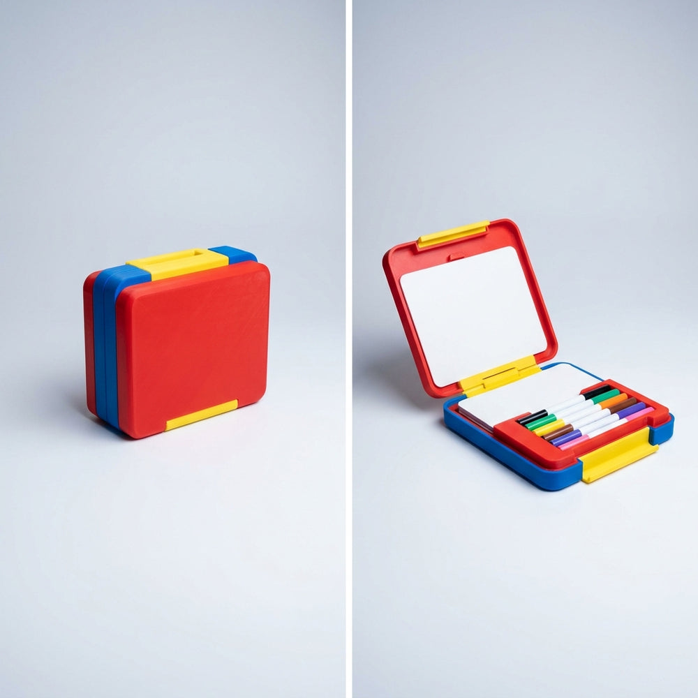 3D printed reusable kids coloring kit folding case
