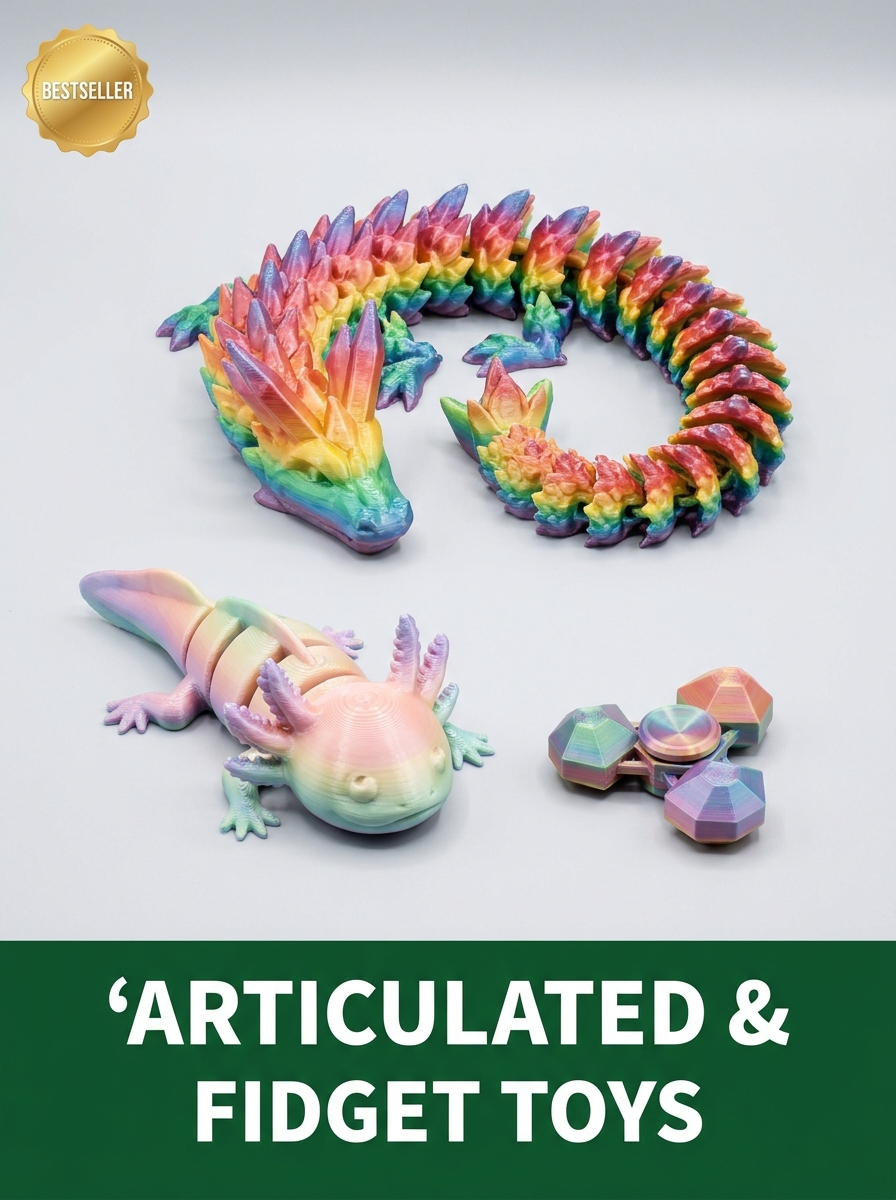 3D printed articulated flexi dragon