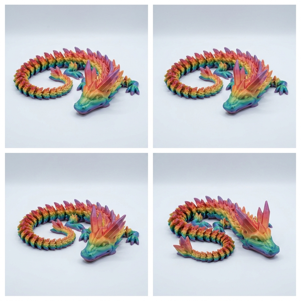 Rainbow flexi dragon toy