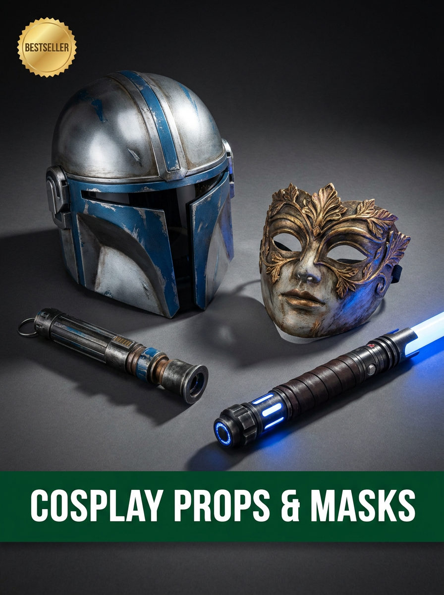 3D printed cosplay helmet, mask and prop