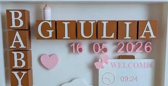Personalised Baby Birth Frame with Name and Birth Stats — photo 3