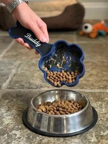 Personalised Dog Food Scoop & Name Tag Kit, Paw Kibble Measure, New Puppy Gift — photo 8