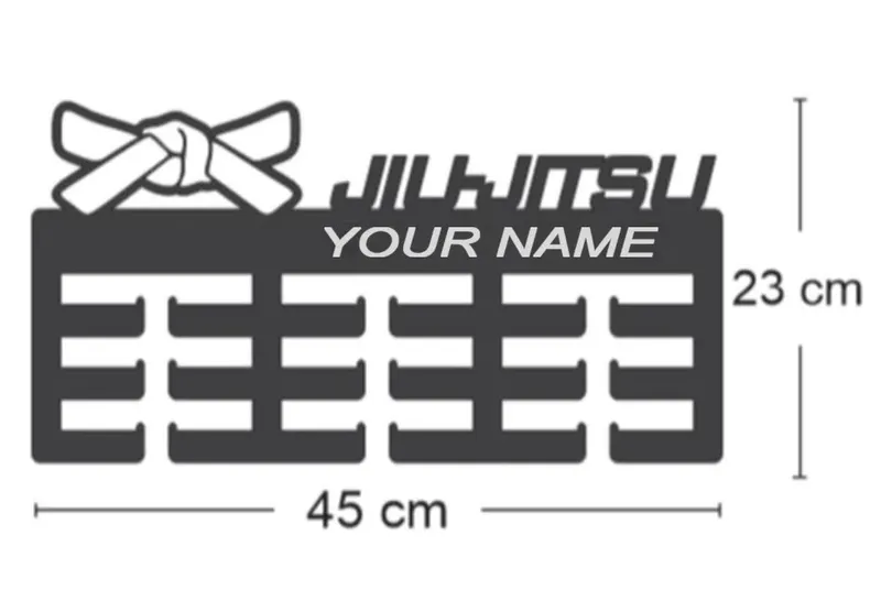 Personalised Jiu Jitsu Medal Hanger with Name — photo 3